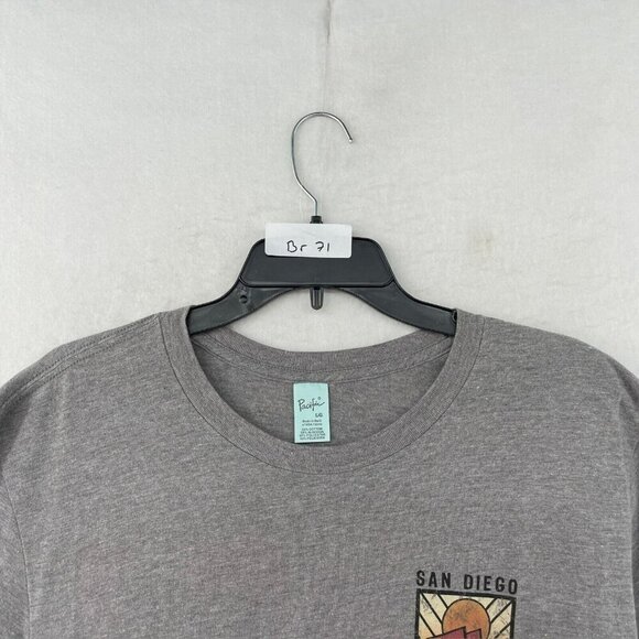 San Diego California Shirt Men's Sz L Gray Graphic Crew Neck Regular Fit Pacific - Picture 11 of 11
